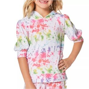 NWT- Chaser Youth Girls' 3/4 Puff Sleeve Pullover Hoodie